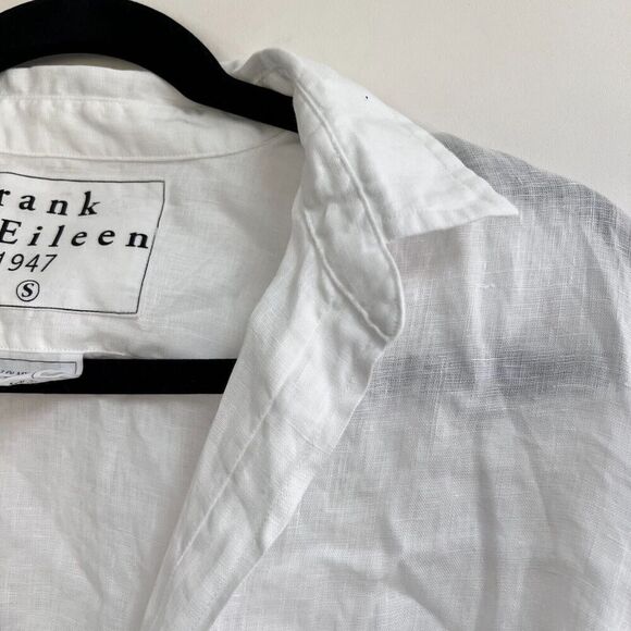 Frank & Eileen Eileen Shirt Women's Small White Crinkle Long Sleeve Button Down - Picture 6 of 8